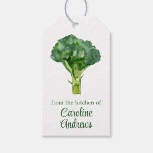 Wasserfarbe Bio Broccoli Geschenkanhänger