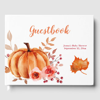 Wasserfarbe Bläserner Orangenpumpen | Babyparty Gästebuch