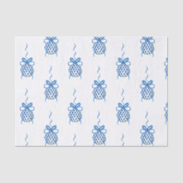 Wasserfarbe Blau Chinoiserie Ornamente Seidenpapier