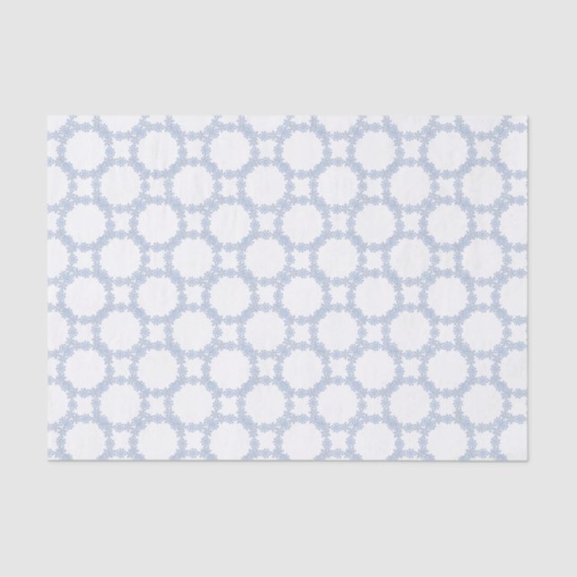 Wasserfarbe Blau Designer Schneeflocke Seidenpapier (Vorderseite)