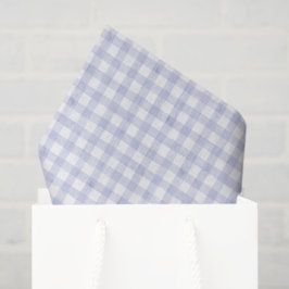 Wasserfarbe Blau Gingham Seidenpapier