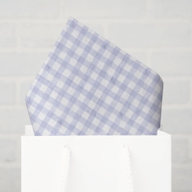 Wasserfarbe Blau Gingham Seidenpapier (Geschenktüte)