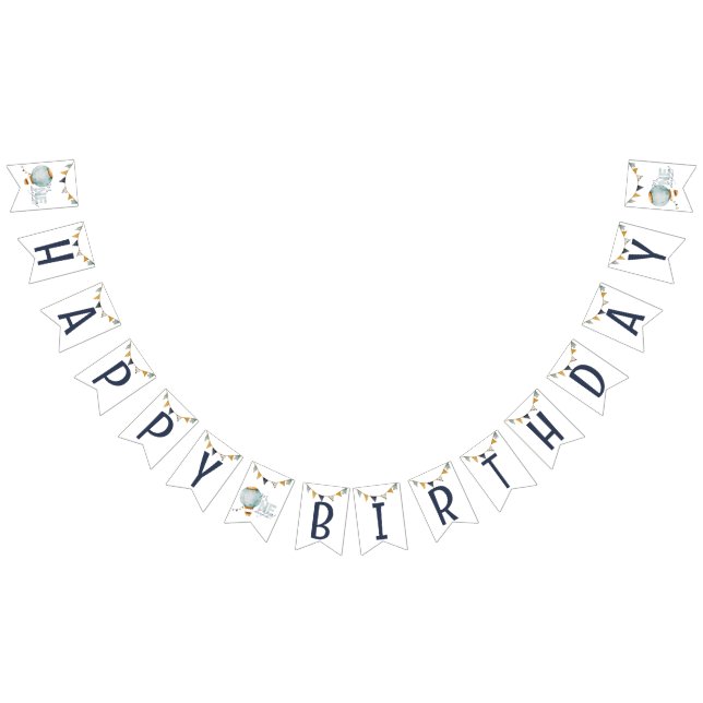 Wasserfarbe Blau Heißluftballon Jagdfahnen Wimpelkette (Alle)