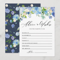 Wasserfarbe Blau Hydrangea Blume Babydusche