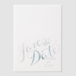 Wasserfarbe Blau Save the Date Overlay