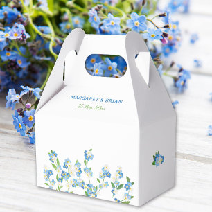 Wasserfarbe Blau & Weiß Vergessen Sie mir nicht Ho Geschenkschachtel