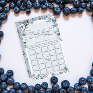 Wasserfarbe Blueberry Baby Bingo Game Card