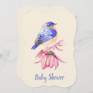 Wasserfarbe Bluebird Boy oder Girl Baby Dusche Einladung