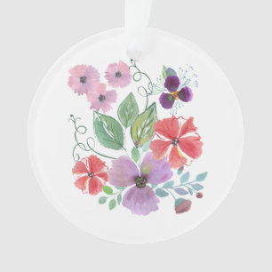 Wasserfarbe, Blume. Ornament
