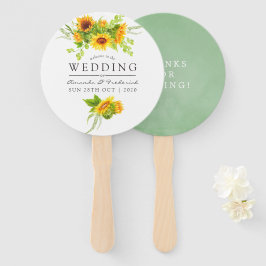 Wasserfarbe Bohemisch Boho Sonnenblume Gastgeschen Fächer
