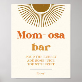 Wasserfarbe Boho Custom Retro Sun Momosa Bar signa Poster