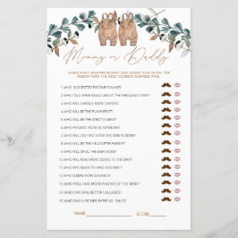 Wasserfarbe Boho Mommy oder Daddy Baby Showspiel