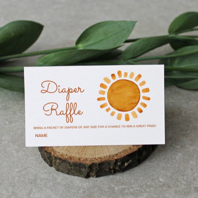 Wasserfarbe Boho Sun Babydusche Windelwanne Begleitkarte (Von Creator hochgeladen)