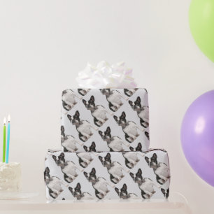 Wasserfarbe Boston Terrier Dog Tier Geschenkpapier