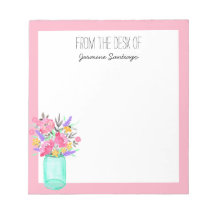 Wasserfarbe Bouquet Mason Jar Blume Personalisiert