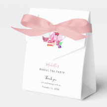 Wasserfarbe Brautparty Tee Party Rosa Danke