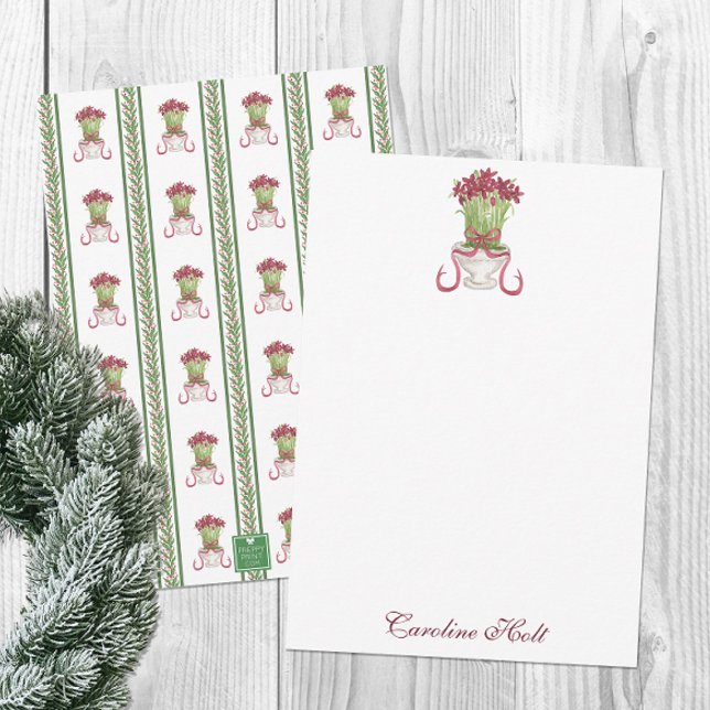 Wasserfarbe Burgund Amaryllis Personalisiert Dankeskarte (Von Creator hochgeladen)