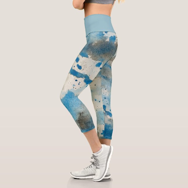 Wasserfarbe Capri Leggings (Links)