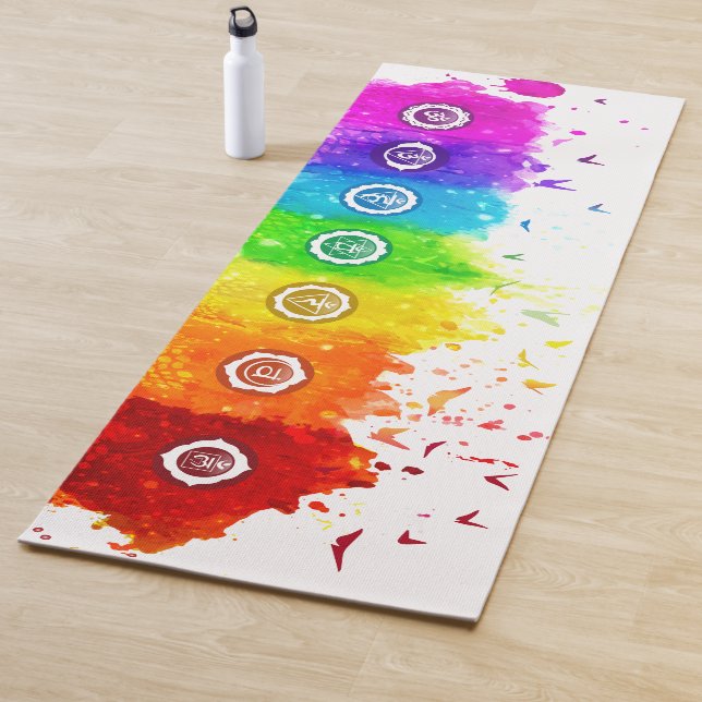 Wasserfarbe Chakras Yoga Mat - 10 Yogamatte (Beispiel)