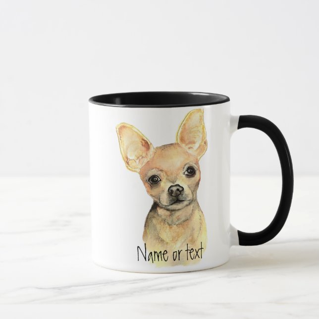 Wasserfarbe Chihuahua, Haustier Tasse (Rechts)