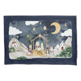 Wasserfarbe Christlich Weihnachtskrippe Kissenbezug