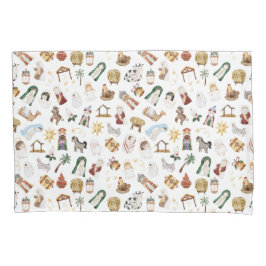 Wasserfarbe Christlich Weihnachtskrippe Kissenbezug