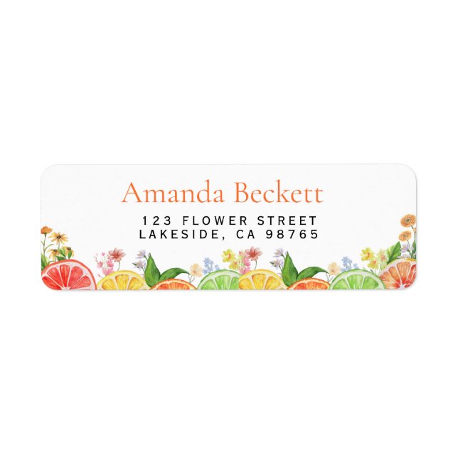 Wasserfarbe Citrus Babydusche (Vorne)