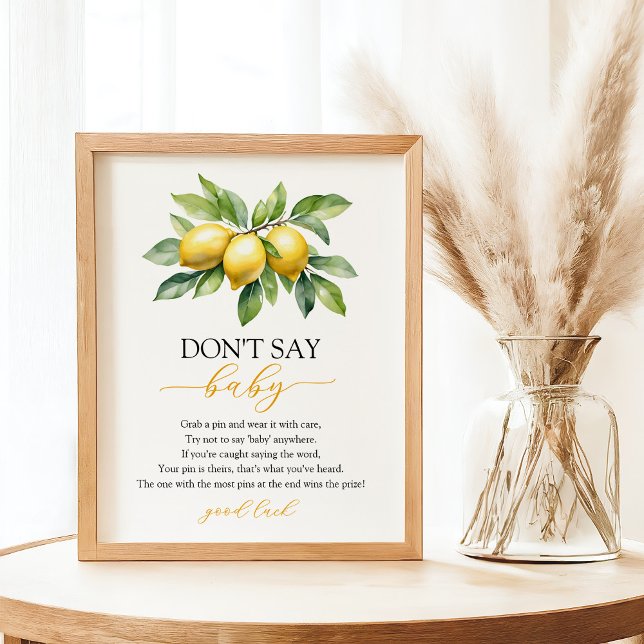 Wasserfarbe Citrus Lemon Baby Showspiel Poster (Von Creator hochgeladen)