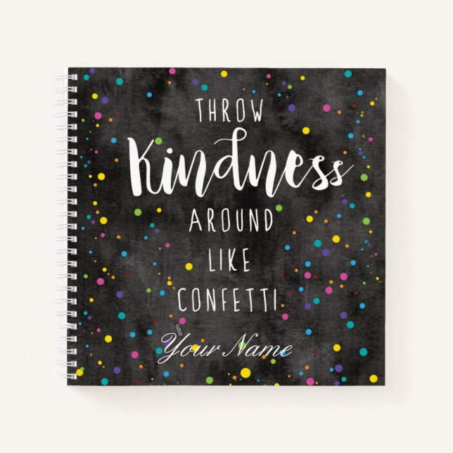 Wasserfarbe Confetti Notizbuch (Vorderseite)