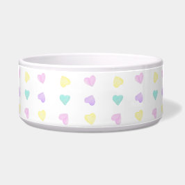 Wasserfarbe Convo Herzmuster Muster Pet Bowl Napf