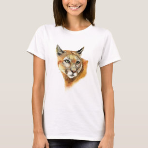 Wasserfarbe Cougar Puma Art T-Shirt