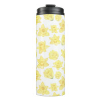Wasserfarbe Daffodil Ditzy Floral Gemustert