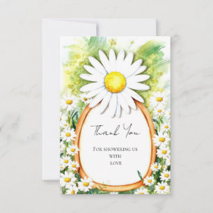 Wasserfarbe Daisy Babydusche Dankeskarte
