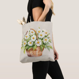 Wasserfarbe Daisy Bouquet im Korb