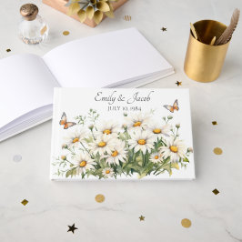 Wasserfarbe Daisy Bouquet zum Jubiläum Party Gästebuch