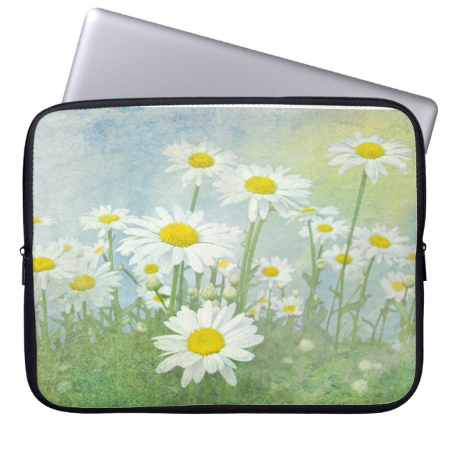 Wasserfarbe Daisy Garden Laptopschutzhülle (Vorderseite)
