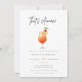 Wasserfarbe, das ist Amore Spritz Brautparty Einladung