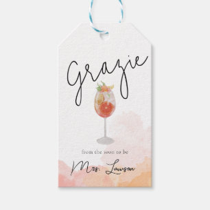 Wasserfarbe, das ist Amore Spritz Brautparty Gefal Geschenkanhänger