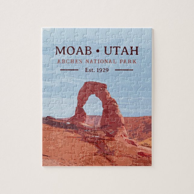 Wasserfarbe Delikatessen Arch Moab Utah Nationalpa Puzzle (Vertikal)