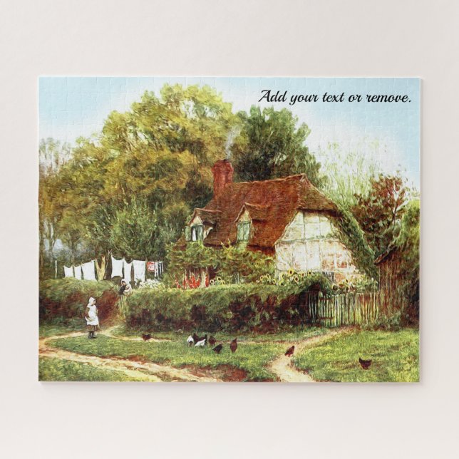 Wasserfarbe der englischen Hütte, Puzzle (Horizontal)