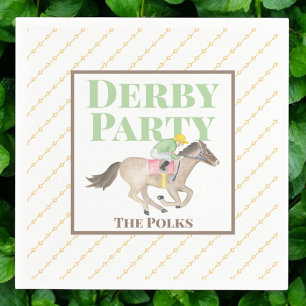 Wasserfarbe Derby Party Jockey Race Custom Serviette