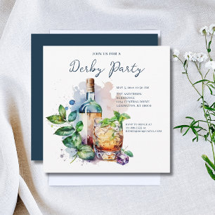 Wasserfarbe Derby Party Minze Julep Einladung