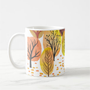 Wasserfarbe des Autumn Park: Vintage Szene Kaffeetasse