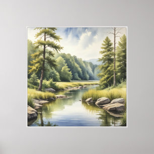 Wasserfarbe des Charles C. Deam Wilderness Leinwanddruck
