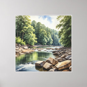 Wasserfarbe des Chattahoochee National Leinwanddruck
