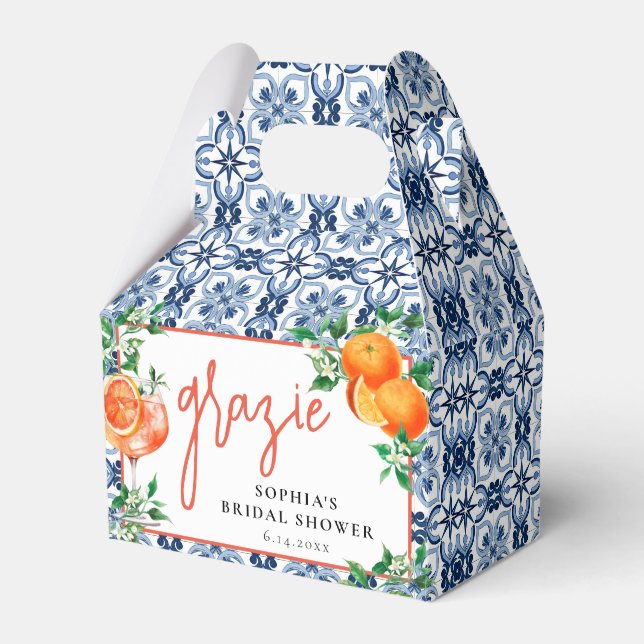 Wasserfarbe, die Amore Spritz Positano Blue Tile Geschenkschachtel (Vorderseite)