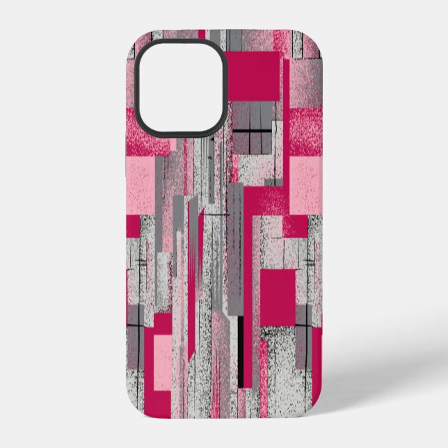 Wasserfarbe Digital-Patchwork: nahtloses Muster iPhone Hülle (Rückseite)