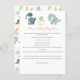 Wasserfarbe Dinosaur Kinderduschenspiel Begleitkarte