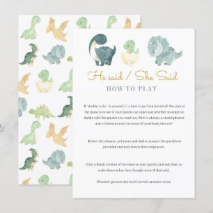 Wasserfarbe Dinosaur Kinderduschenspiel Begleitkarte