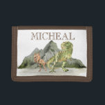 Wasserfarbe Dinosaur T-Rex Tyrannosaurus Name Tri-fold Geldbeutel<br><div class="desc">Dieses Design kann in dem Bereich personalisiert werden, der durch das Ändern des Fotos und/oder Textes zur Verfügung gestellt wird. Sie können auch angepasst werden, indem Sie auf Vorlage personalisieren klicken und dann auf die Schaltfläche klicken, um weitere Optionen anzupassen, um die Hintergrundfarbe zu löschen oder zu ändern, Text hinzuzufügen,...</div>